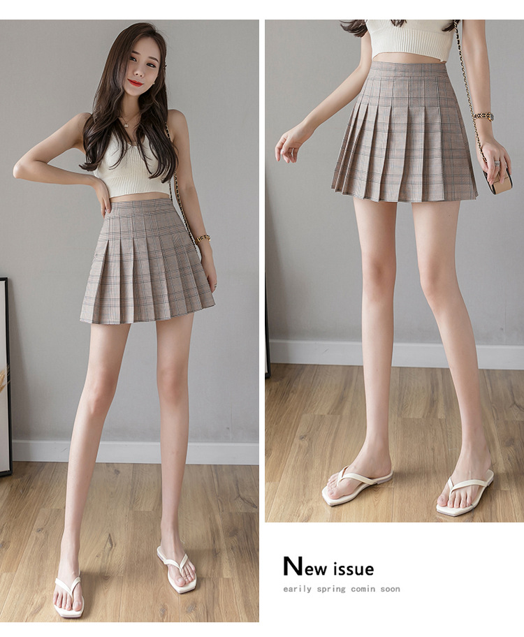 Pleated Skirt Women's Short Skirt High Waist Korean Style New Skirt Women's Summer Autumn plus Size A- line Embroidery Student Dress