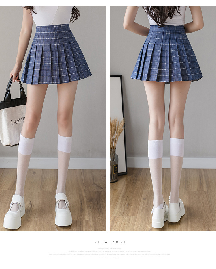 Pleated Skirt Women's Short Skirt High Waist Korean Style New Skirt Women's Summer Autumn plus Size A- line Embroidery Student Dress