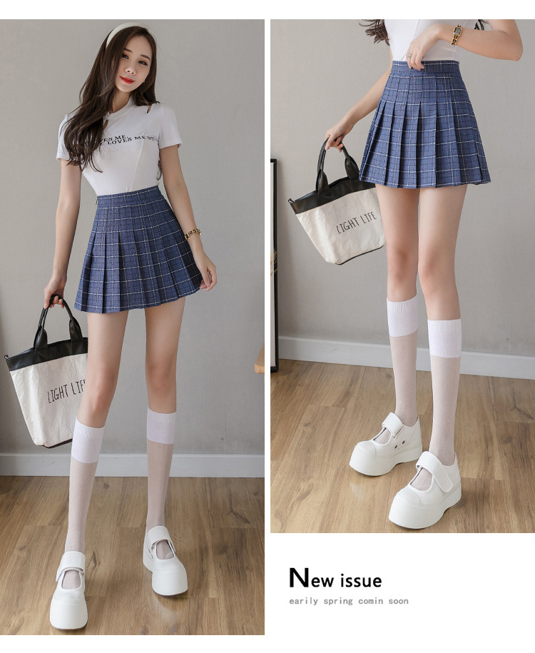 Pleated Skirt Women's Short Skirt High Waist Korean Style New Skirt Women's Summer Autumn plus Size A- line Embroidery Student Dress