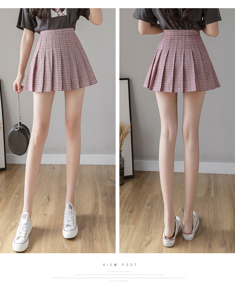 Pleated Skirt Women's Short Skirt High Waist Korean Style New Skirt Women's Summer Autumn plus Size A- line Embroidery Student Dress