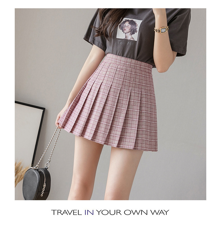 Pleated Skirt Women's Short Skirt High Waist Korean Style New Skirt Women's Summer Autumn plus Size A- line Embroidery Student Dress