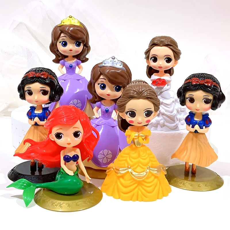 Cake Decoration Princess Decoration Doll Baking Dessert Cartoon Hand-Made Toys Dress up Holiday Birthday Party