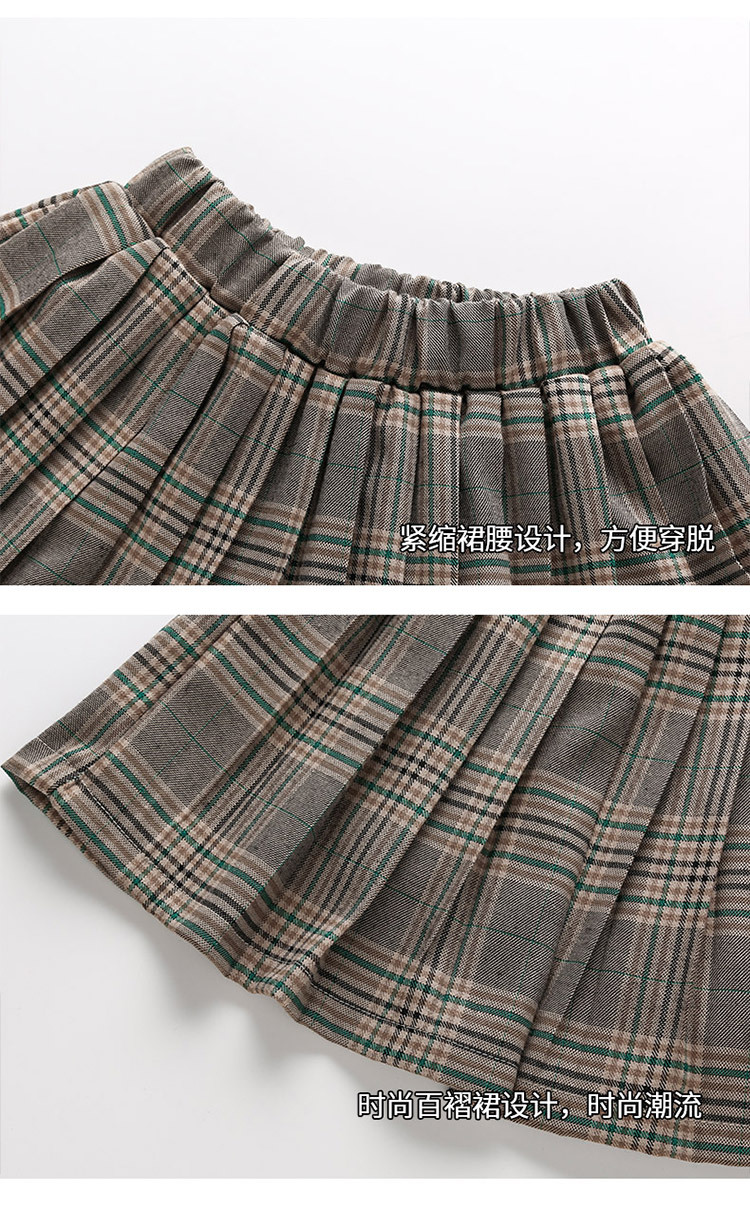 Girls' Preppy Style Suit 2021 New Spring and Autumn Clothing Children's Western Style JK Uniform Pleated Skirt Dress Two-Piece Set