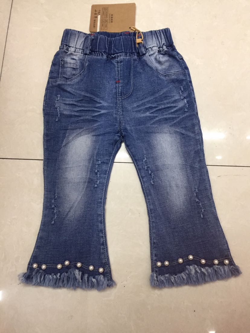Children's spring and summer jeans girl's trousers Korean version 2019 hot style all-matching spring and autumn pants Children's spring and summer jeans girl's trousers Korean version 2019 hot style all-matching spring and autumn pants