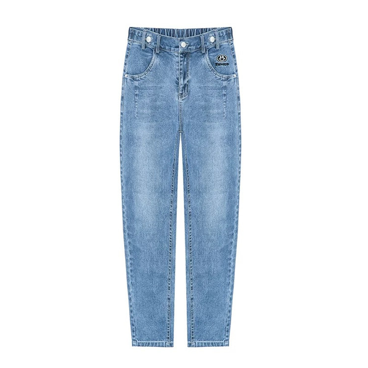 2021 New Women&#039;s Denim Wide Leg Ankle-Length Pants Women&#039;s Ripped High Waist Jeans Foreign Trade Stall Supply Wholesale