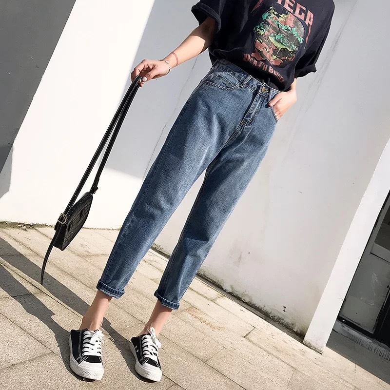 2021 New Women's Denim Wide Leg Ankle-Length Pants Women's Ripped High Waist Jeans Foreign Trade Stall Supply Wholesale