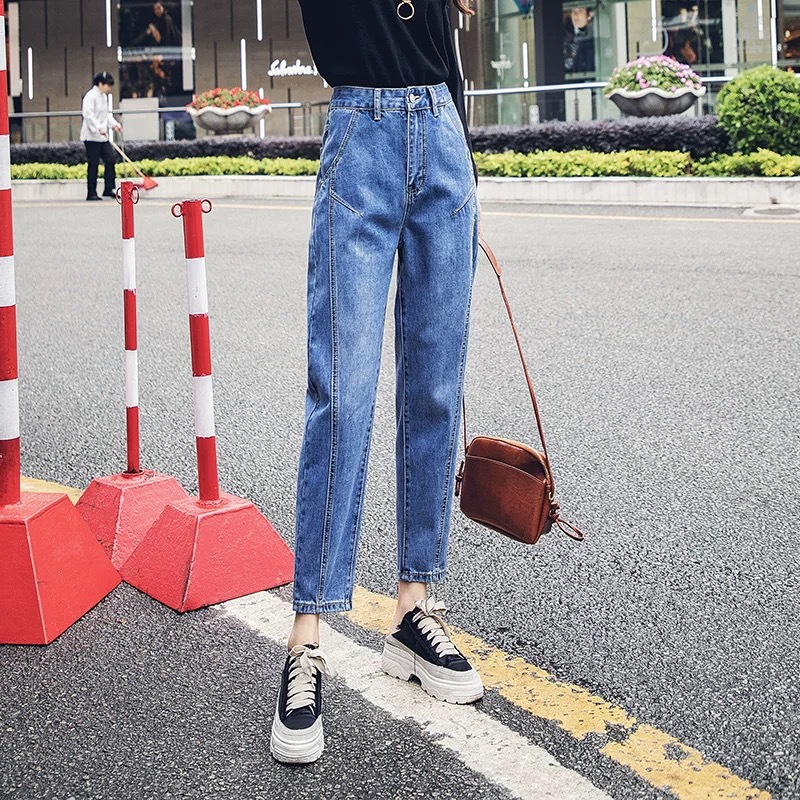 2021 New Women's Denim Wide Leg Ankle-Length Pants Women's Ripped High Waist Jeans Foreign Trade Stall Supply Wholesale