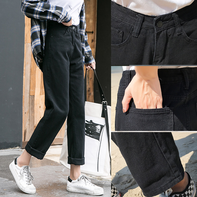Real Shot Jeans Female Beige Spring and Autumn New Elastic Waist Harem Pants Baggy Pants Loose Dad Jeans plus Size Real Shot Jeans Female Beige Spring and Autumn New Elastic Waist Harem Pants Baggy Pants Loose Dad Jeans plus Size