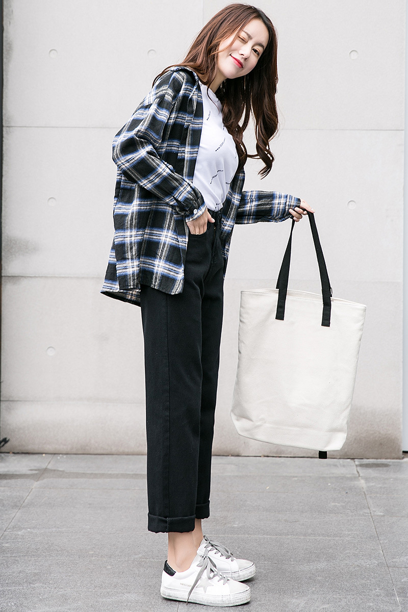 Real Shot Jeans Female Beige Spring and Autumn New Elastic Waist Harem Pants Baggy Pants Loose Dad Jeans plus Size Real Shot Jeans Female Beige Spring and Autumn New Elastic Waist Harem Pants Baggy Pants Loose Dad Jeans plus Size