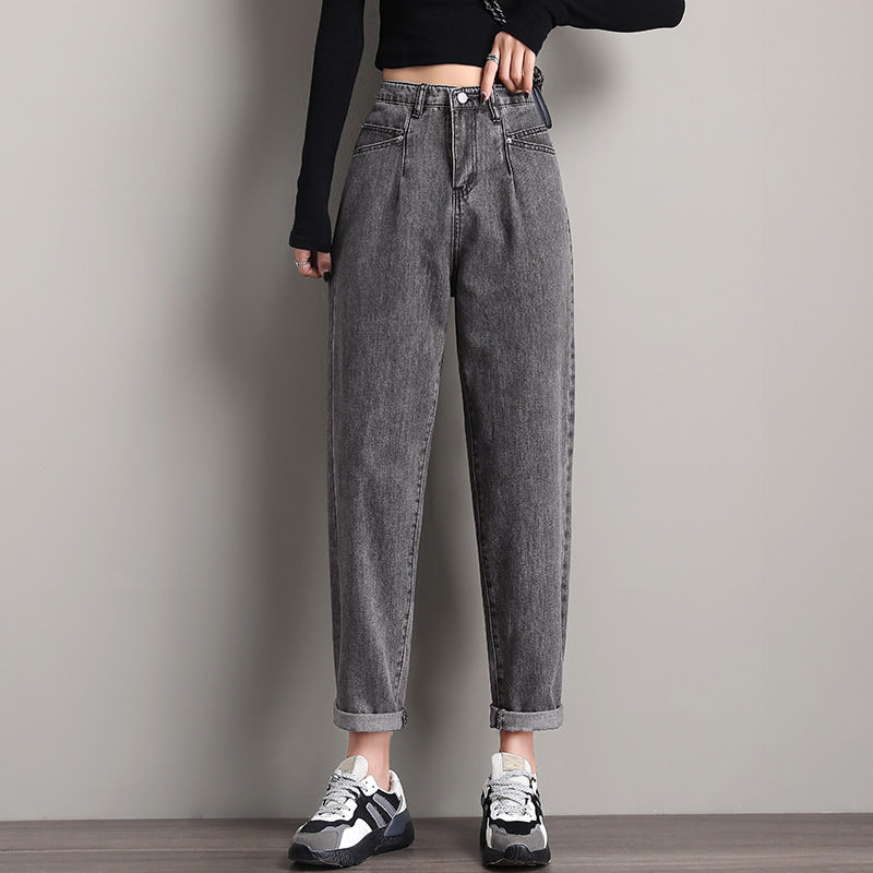 Real Shot 2020 New Jeans Women's Loose plus Size Women's Clothing Plump Girls Cropped Pants Korean Style High Waist Dad Harem Pants Real Shot 2020 New Jeans Women's Loose plus Size Women's Clothing Plump Girls Cropped Pants Korean Style High Waist Dad Harem Pants