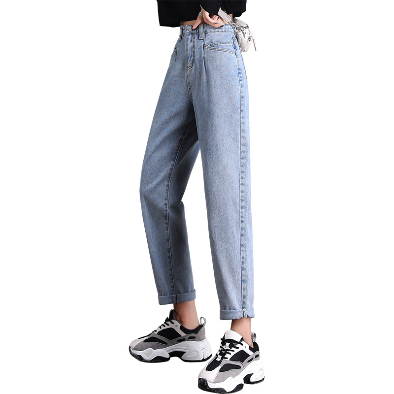 Real Shot 2020 New Jeans Women's Loose plus Size Women's Clothing Plump Girls Cropped Pants Korean Style High Waist Dad Harem Pants Real Shot 2020 New Jeans Women's Loose plus Size Women's Clothing Plump Girls Cropped Pants Korean Style High Waist Dad Harem Pants