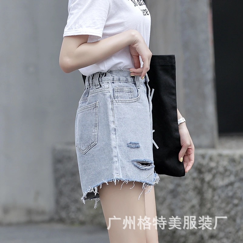 Denim Shorts for Women 2021 New Summer Korean Style High Waist Slimming Casual Wide Leg Jeans Foreign Trade Stall Wholesale Denim Shorts for Women 2021 New Summer Korean Style High Waist Slimming Casual Wide Leg Jeans Foreign Trade Stall Wholesale