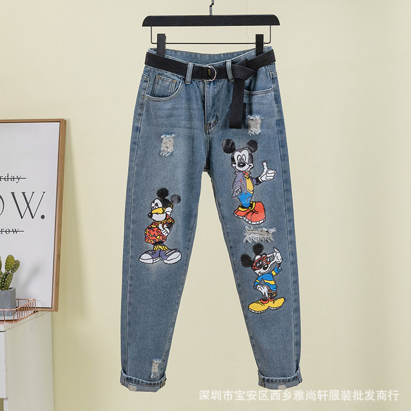 Jeans for Women 2021 Spring and Autumn New Korean Style Women's Daddy Wide Leg Denim Trousers for Women Foreign Trade Stall Supply Jeans for Women 2021 Spring and Autumn New Korean Style Women's Daddy Wide Leg Denim Trousers for Women Foreign Trade Stall Supply