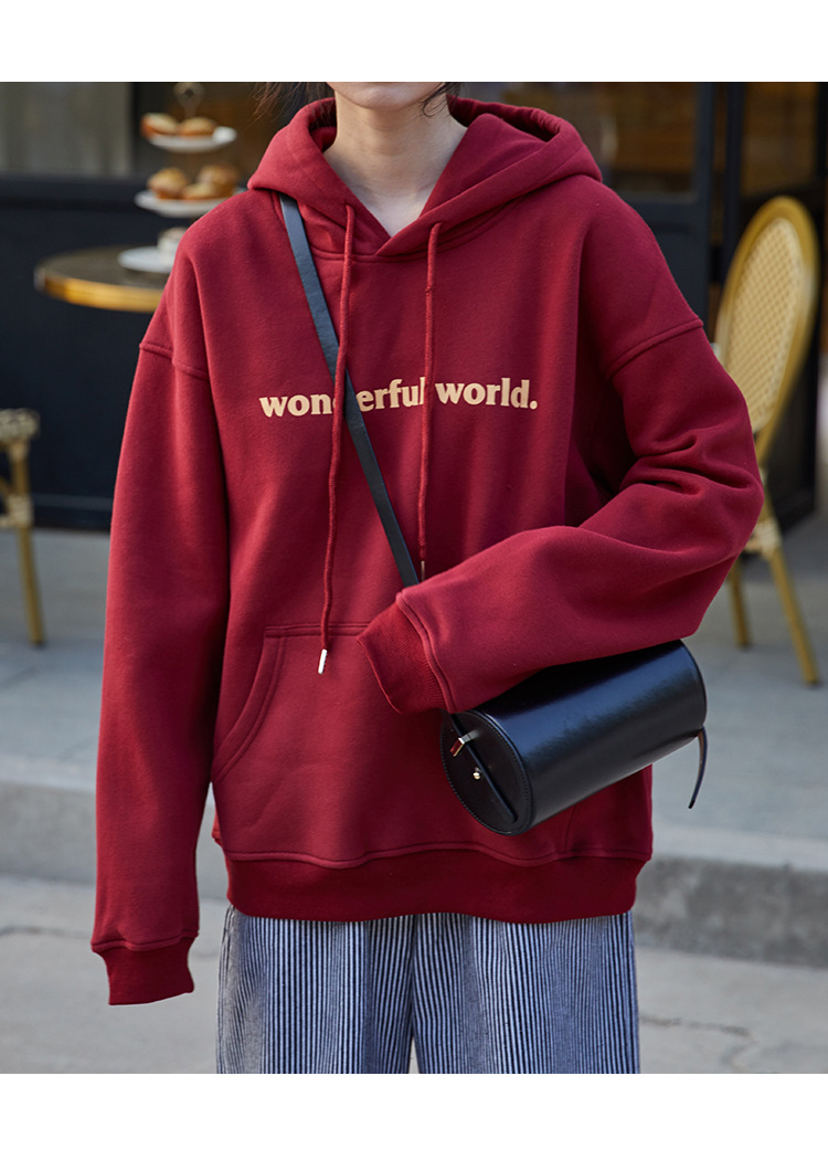 2021 Autumn and Winter New Korean Style Letter Hooded Fleece Padded Coat Top Loose and Idle BF Student Pullover Hoody 2021 Autumn and Winter New Korean Style Letter Hooded Fleece Padded Coat Top Loose and Idle BF Student Pullover Hoody