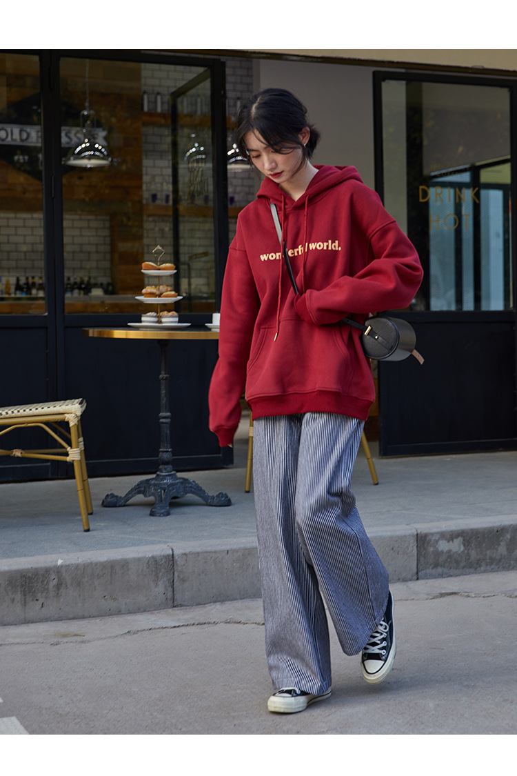 2021 Autumn and Winter New Korean Style Letter Hooded Fleece Padded Coat Top Loose and Idle BF Student Pullover Hoody 2021 Autumn and Winter New Korean Style Letter Hooded Fleece Padded Coat Top Loose and Idle BF Student Pullover Hoody