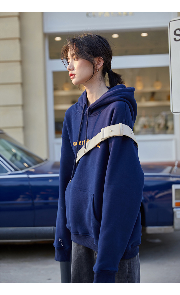 2021 Autumn and Winter New Korean Style Letter Hooded Fleece Padded Coat Top Loose and Idle BF Student Pullover Hoody 2021 Autumn and Winter New Korean Style Letter Hooded Fleece Padded Coat Top Loose and Idle BF Student Pullover Hoody