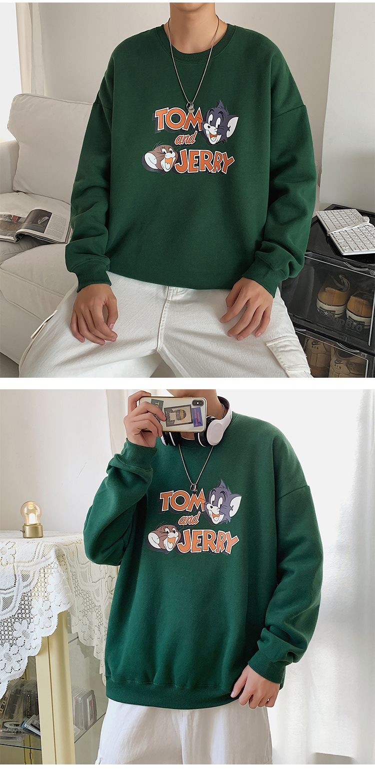 2020 New round Neck Brushed Hoody Men's KoreanStyle Loose Couple LongSleeved Tshirt Versatile Top Bottoming Shirt 2020 New round Neck Brushed Hoody Men's KoreanStyle Loose Couple LongSleeved Tshirt Versatile Top Bottoming Shirt