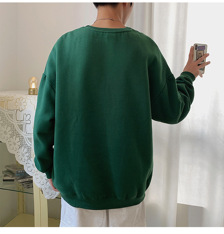 2020 New round Neck Brushed Hoody Men's KoreanStyle Loose Couple LongSleeved Tshirt Versatile Top Bottoming Shirt 2020 New round Neck Brushed Hoody Men's KoreanStyle Loose Couple LongSleeved Tshirt Versatile Top Bottoming Shirt