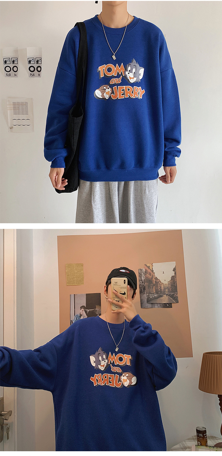 2020 New round Neck Brushed Hoody Men's KoreanStyle Loose Couple LongSleeved Tshirt Versatile Top Bottoming Shirt 2020 New round Neck Brushed Hoody Men's KoreanStyle Loose Couple LongSleeved Tshirt Versatile Top Bottoming Shirt