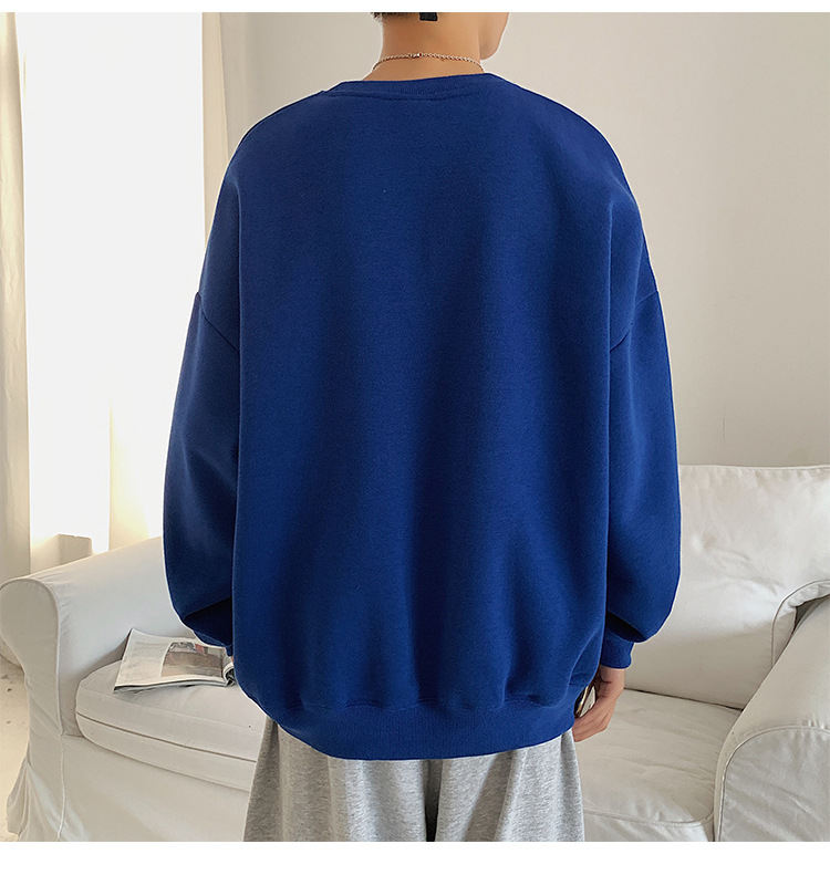 2020 New round Neck Brushed Hoody Men's KoreanStyle Loose Couple LongSleeved Tshirt Versatile Top Bottoming Shirt 2020 New round Neck Brushed Hoody Men's KoreanStyle Loose Couple LongSleeved Tshirt Versatile Top Bottoming Shirt