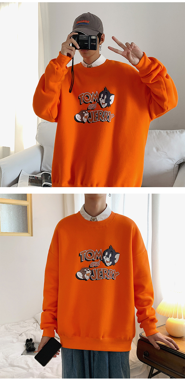 2020 New round Neck Brushed Hoody Men's KoreanStyle Loose Couple LongSleeved Tshirt Versatile Top Bottoming Shirt 2020 New round Neck Brushed Hoody Men's KoreanStyle Loose Couple LongSleeved Tshirt Versatile Top Bottoming Shirt