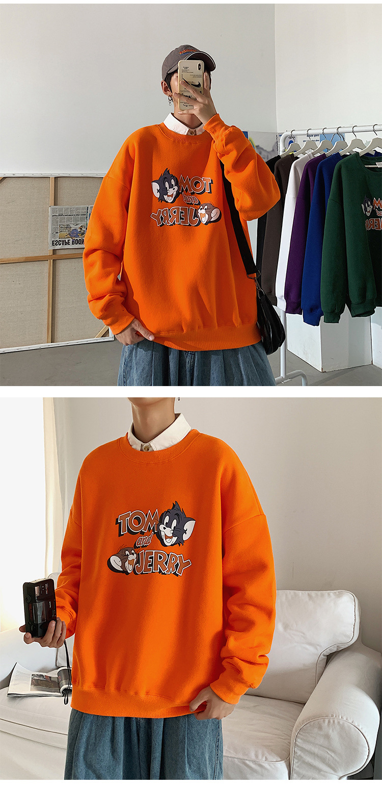 2020 New round Neck Brushed Hoody Men's KoreanStyle Loose Couple LongSleeved Tshirt Versatile Top Bottoming Shirt 2020 New round Neck Brushed Hoody Men's KoreanStyle Loose Couple LongSleeved Tshirt Versatile Top Bottoming Shirt