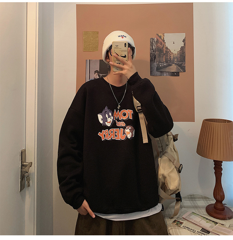 2020 New round Neck Brushed Hoody Men's KoreanStyle Loose Couple LongSleeved Tshirt Versatile Top Bottoming Shirt 2020 New round Neck Brushed Hoody Men's KoreanStyle Loose Couple LongSleeved Tshirt Versatile Top Bottoming Shirt