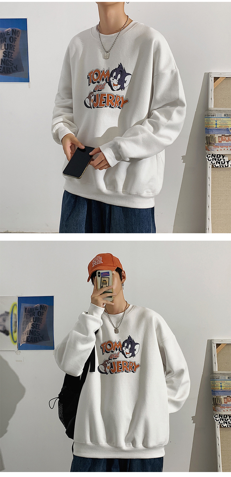 2020 New round Neck Brushed Hoody Men's KoreanStyle Loose Couple LongSleeved Tshirt Versatile Top Bottoming Shirt 2020 New round Neck Brushed Hoody Men's KoreanStyle Loose Couple LongSleeved Tshirt Versatile Top Bottoming Shirt