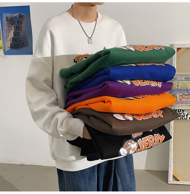 2020 New round Neck Brushed Hoody Men's KoreanStyle Loose Couple LongSleeved Tshirt Versatile Top Bottoming Shirt 2020 New round Neck Brushed Hoody Men's KoreanStyle Loose Couple LongSleeved Tshirt Versatile Top Bottoming Shirt