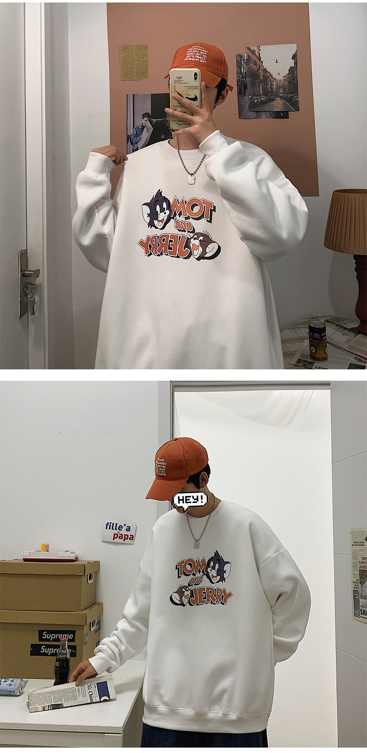 2020 New round Neck Brushed Hoody Men's KoreanStyle Loose Couple LongSleeved Tshirt Versatile Top Bottoming Shirt 2020 New round Neck Brushed Hoody Men's KoreanStyle Loose Couple LongSleeved Tshirt Versatile Top Bottoming Shirt