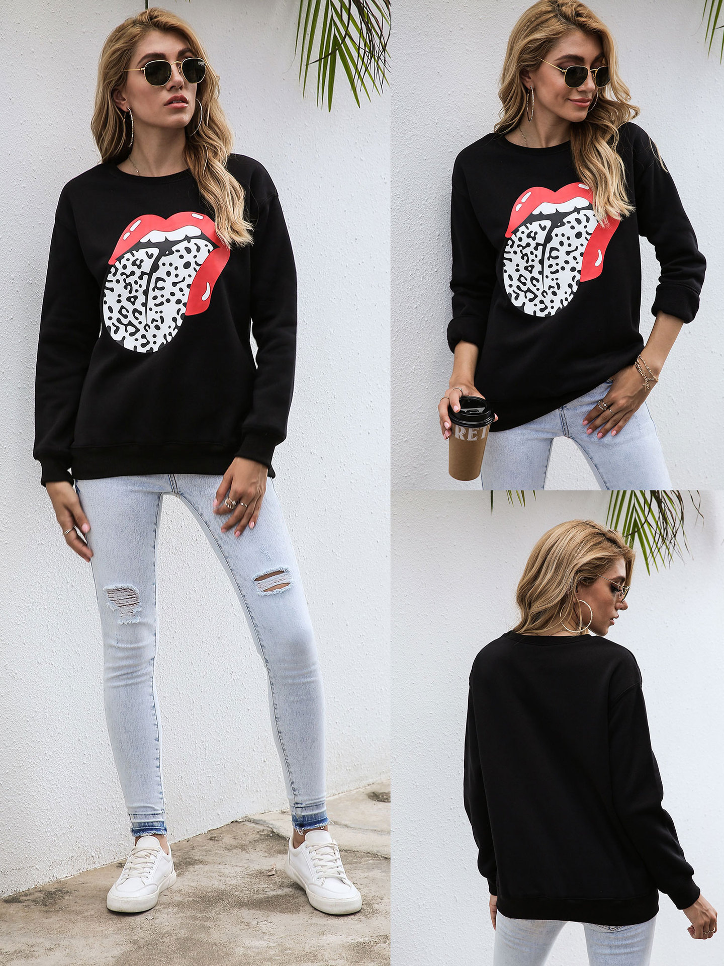 hot style new autumnwinter 2020 offset alphabet pattern long sleeve collar autumnwinter hoody and American women's wear hot style new autumnwinter 2020 offset alphabet pattern long sleeve collar autumnwinter hoody and American women's wear