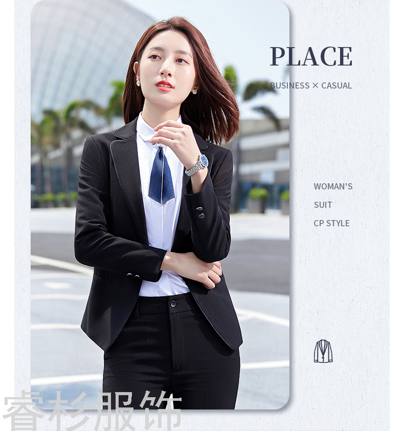 New Business Suit Suit Men's and Women's Same Suit Men's Two-Piece Suit Formal Business Suit Interview Ol Overalls