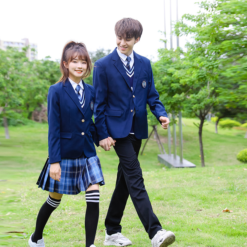 School Uniform for Middle School Students Business Attire Uniform British College Style Business Suit Vest Suit JK Gangritian Skirt