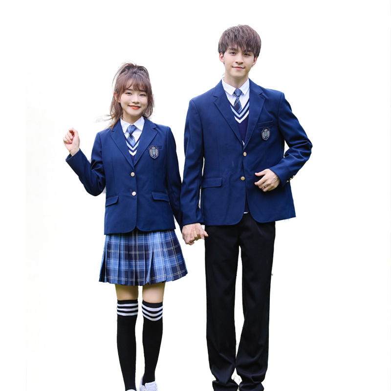 School Uniform for Middle School Students Business Attire Uniform British College Style Business Suit Vest Suit JK Gangritian Skirt