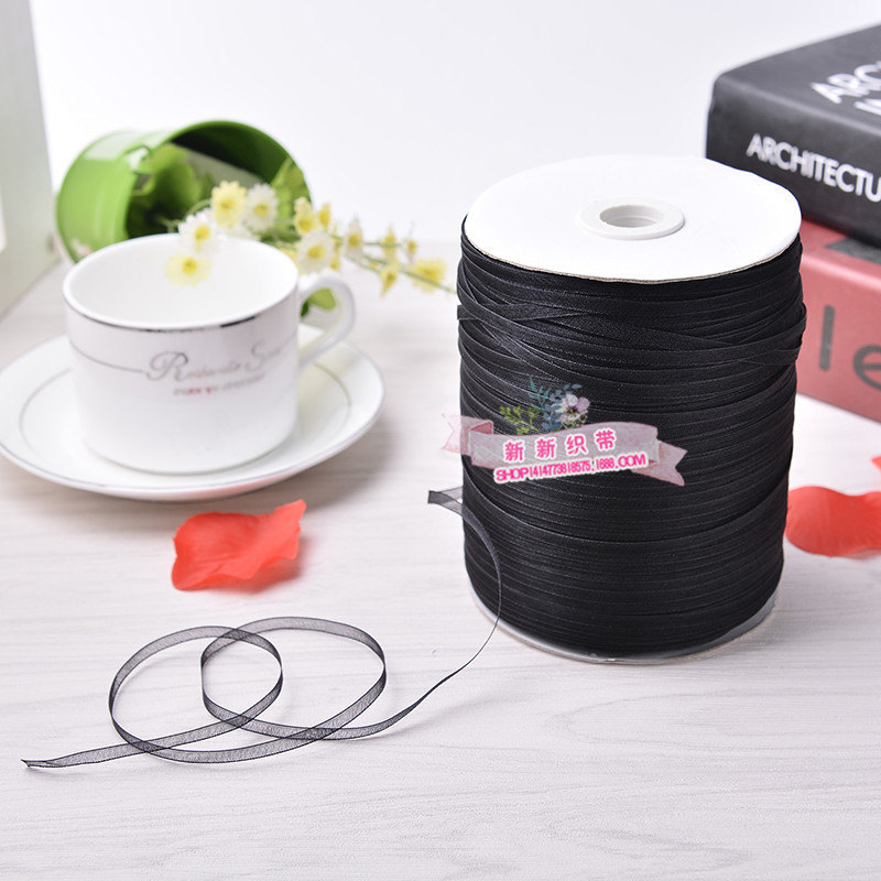 0.3cm Yarn Strip Chiffon Ribbon Transparent Nylon Ribbon DIY Bow Wedding Home Textile Clothing Accessories Ribbon Wholesale