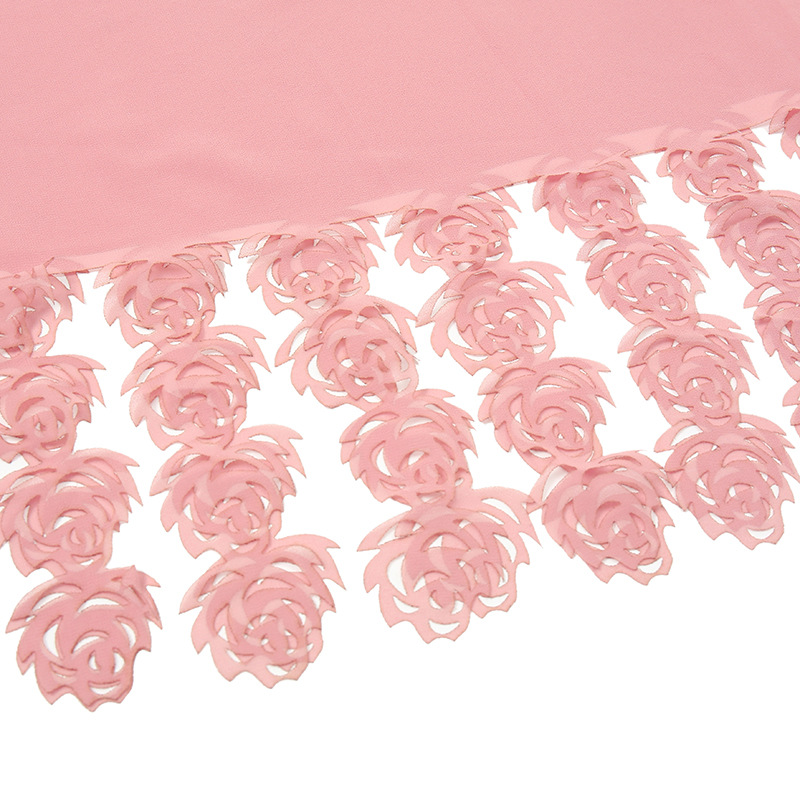 Cross-Border Amazon Supply New Scarf Chiffon Laser Rose Silk Scarf Factory Direct Supply Wholesale Jm156