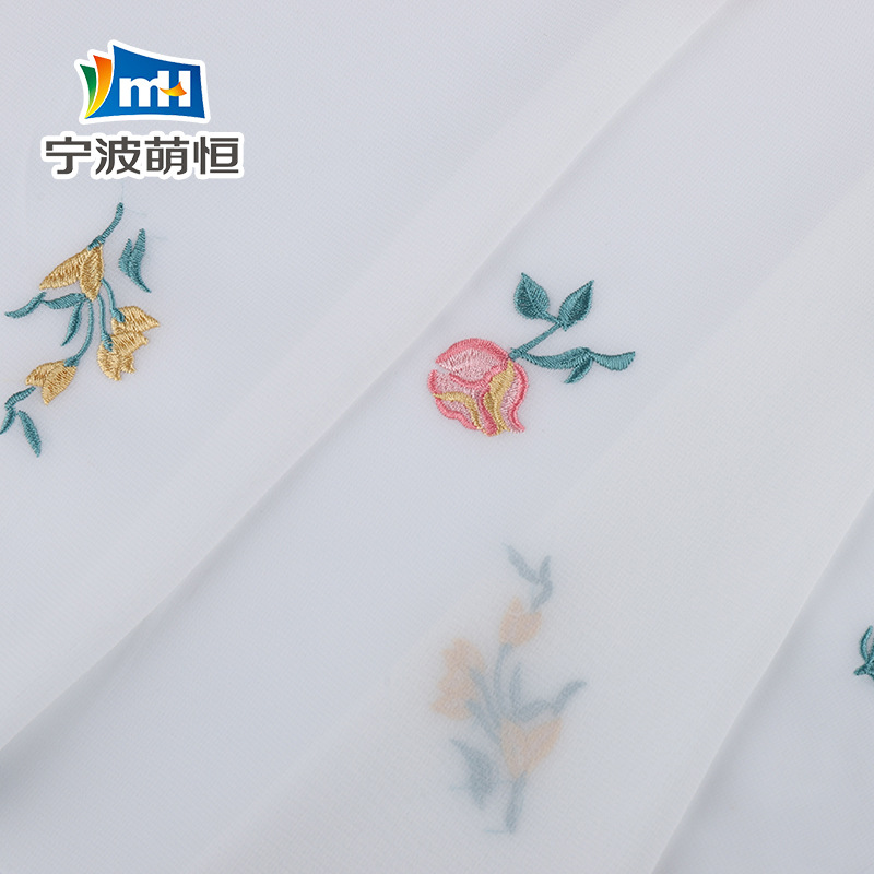 2020 New Chiffon Embroidery Lining All Polyester Chiffon Plant Printed Clothing Fabric Hanfu Embroidery Embroidery Cloth