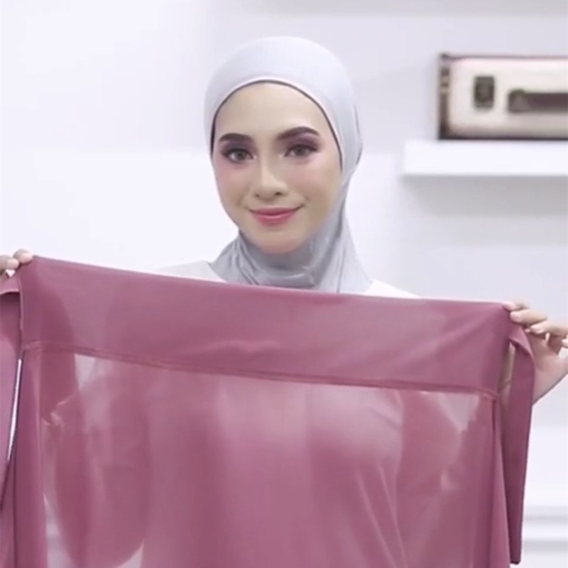 Cross-Border AliExpress New Pure Color Pearl Chiffon Bandage Convenient Headcloth Women Scarf Silk Scarf One Piece Dropshipping