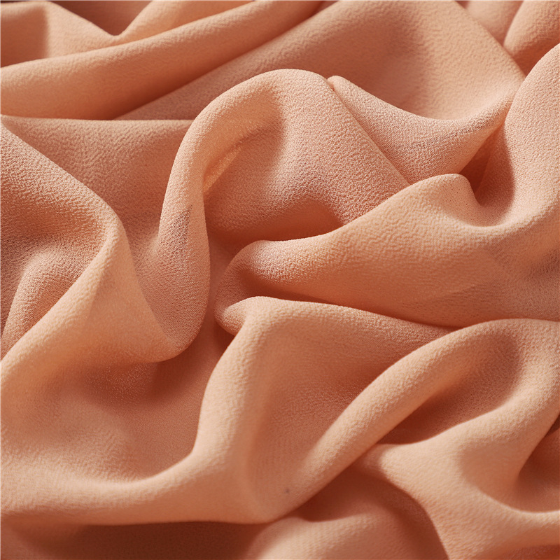 Cross-Border AliExpress New Pure Color Pearl Chiffon Bandage Convenient Headcloth Women Scarf Silk Scarf One Piece Dropshipping