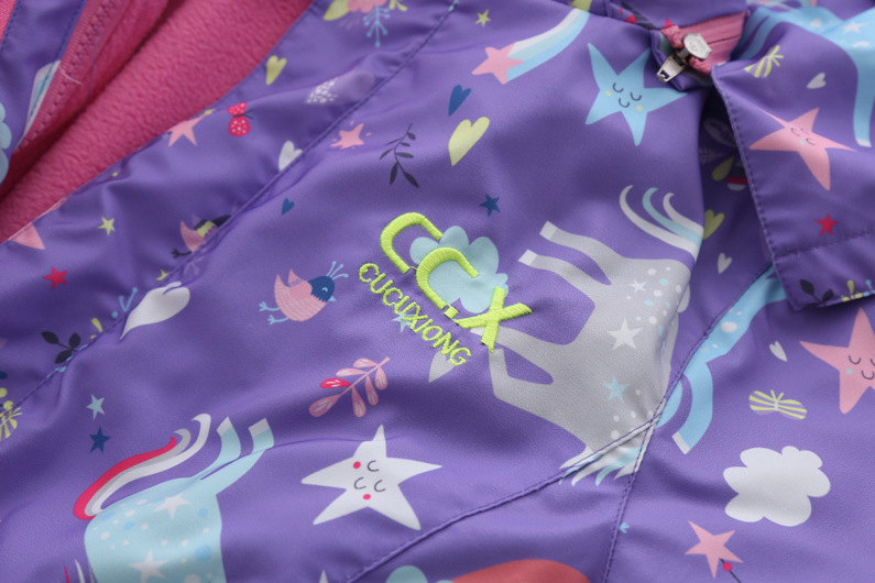 Girls' Jackets 2020 New Fleece-Lined Detachable Three-in-One Baby Girl Rainbow Fashionable Jacket Children's Autumn and Winter Clothes