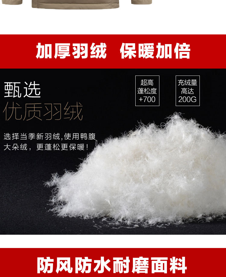 Overseas-purchasing wholesale down jackets overalls for men's clothing manufacturers Thicken men's outerwear uniforms for men