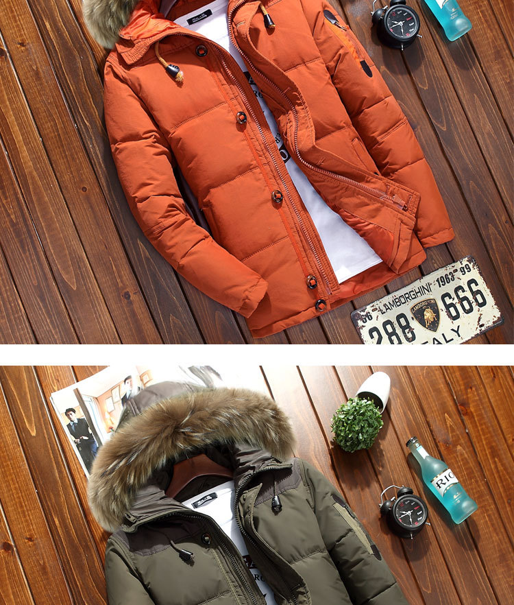 Overseas-purchasing wholesale down jackets overalls for men's clothing manufacturers Thicken men's outerwear uniforms for men