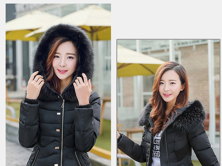 Cotton - padded \"women 's medium and long ladies slimming and thickening plus size down Cotton - padded jackets