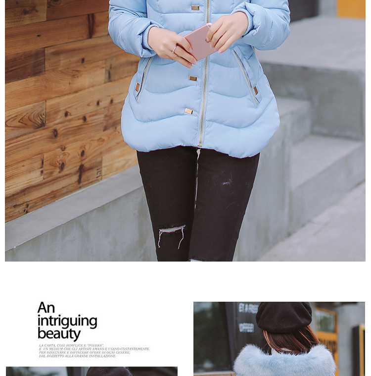Cotton - padded \"women 's medium and long ladies slimming and thickening plus size down Cotton - padded jackets