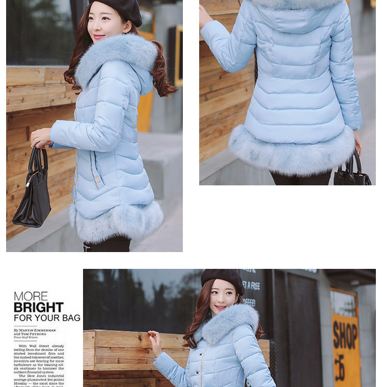 Cotton - padded \"women 's medium and long ladies slimming and thickening plus size down Cotton - padded jackets