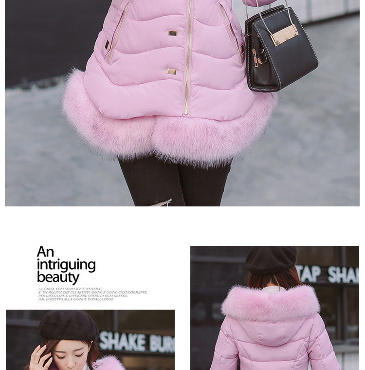 Cotton - padded \"women 's medium and long ladies slimming and thickening plus size down Cotton - padded jackets
