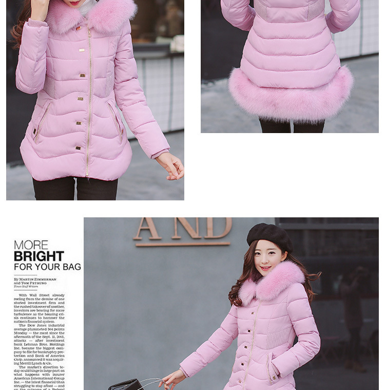 Cotton - padded \"women 's medium and long ladies slimming and thickening plus size down Cotton - padded jackets