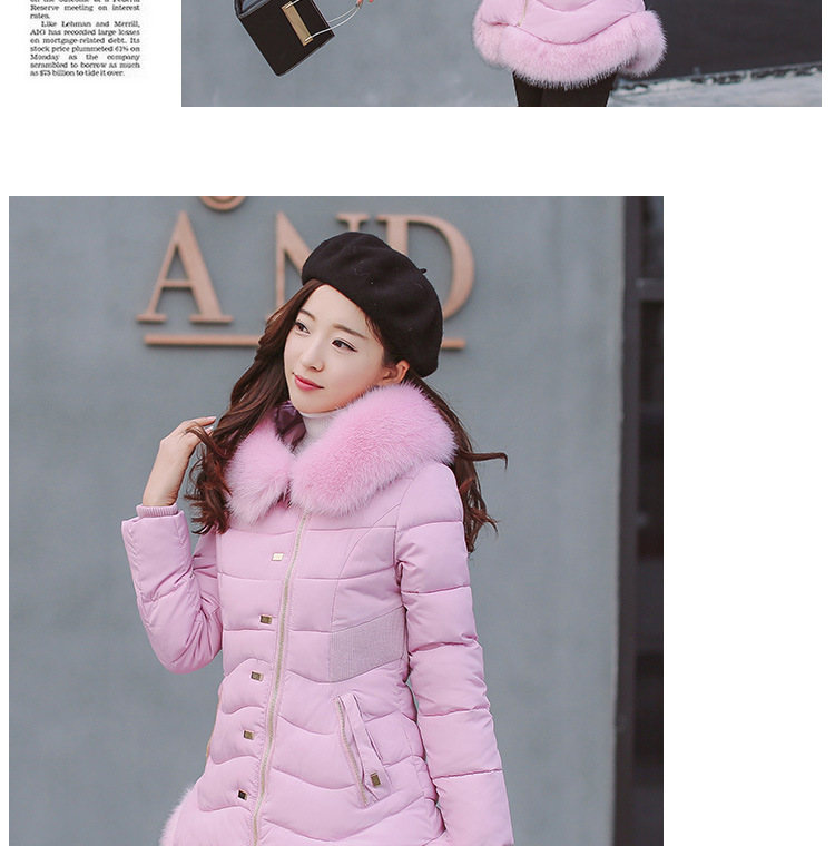 Cotton - padded \"women 's medium and long ladies slimming and thickening plus size down Cotton - padded jackets
