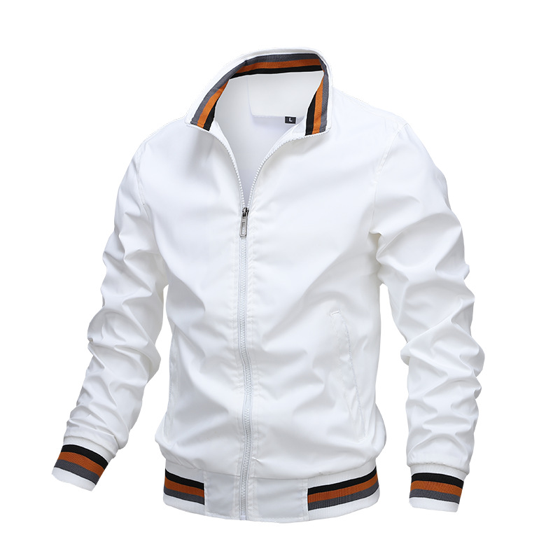 New Casual Jacket Men's Amazon Factory Direct Sales Spring and Autumn Sports Solid Color Jacket Men's Jackets