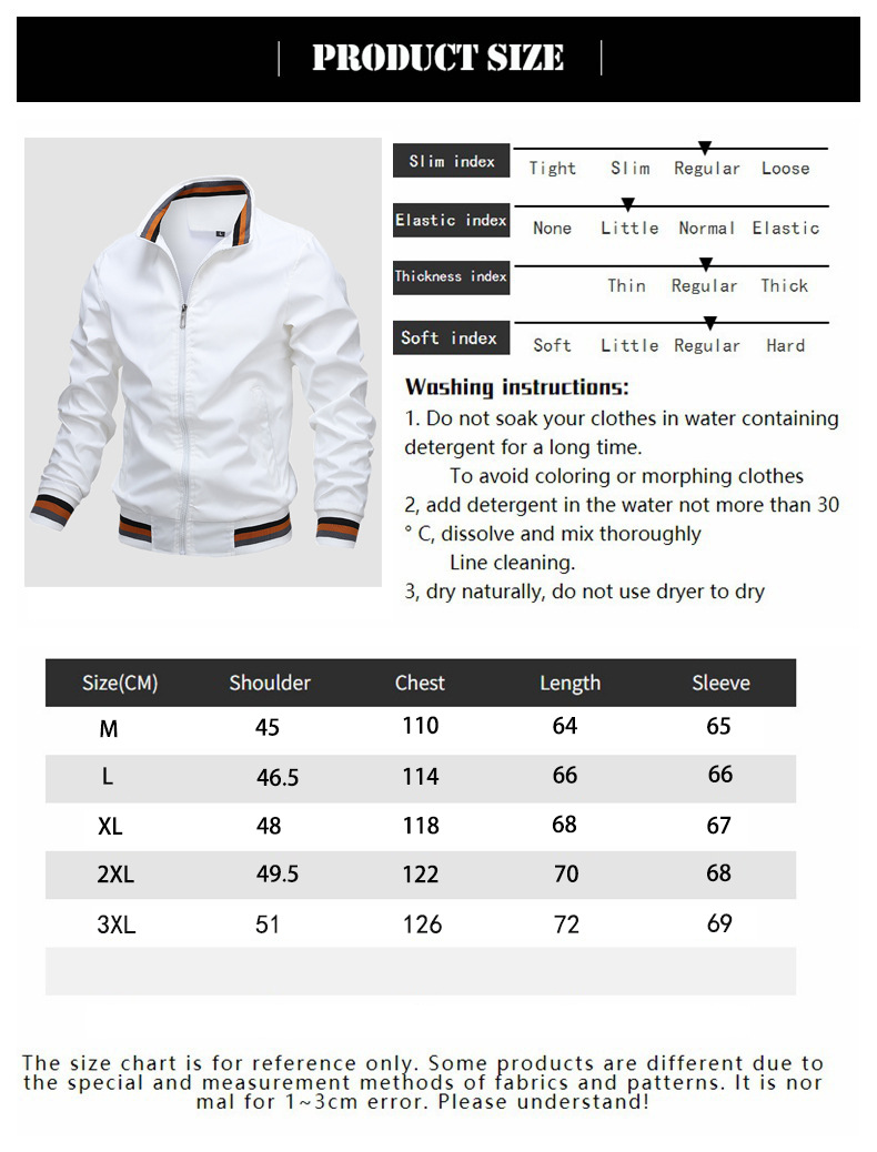 New Casual Jacket Men's Amazon Factory Direct Sales Spring and Autumn Sports Solid Color Jacket Men's Jackets